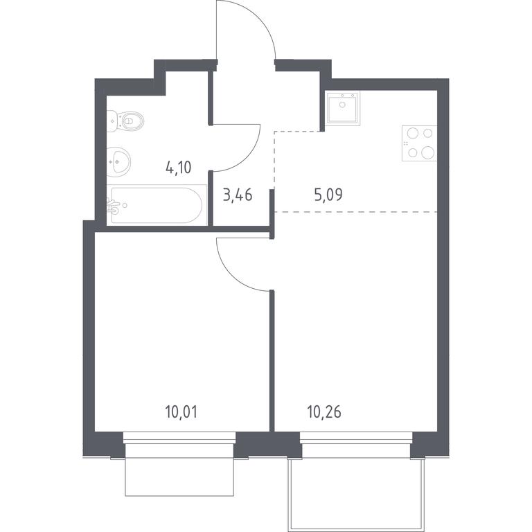Apartment Sale, 32.92平方米 at Novoe Vnukovo, kvartal № 38, Kokoshkino Settlement, Moscow, Russia #1 Apartment Sale, 32.92平方米 at Novoe Vnukovo, kvartal № 38, Kokoshkino Settlement, Moscow, Russia #1