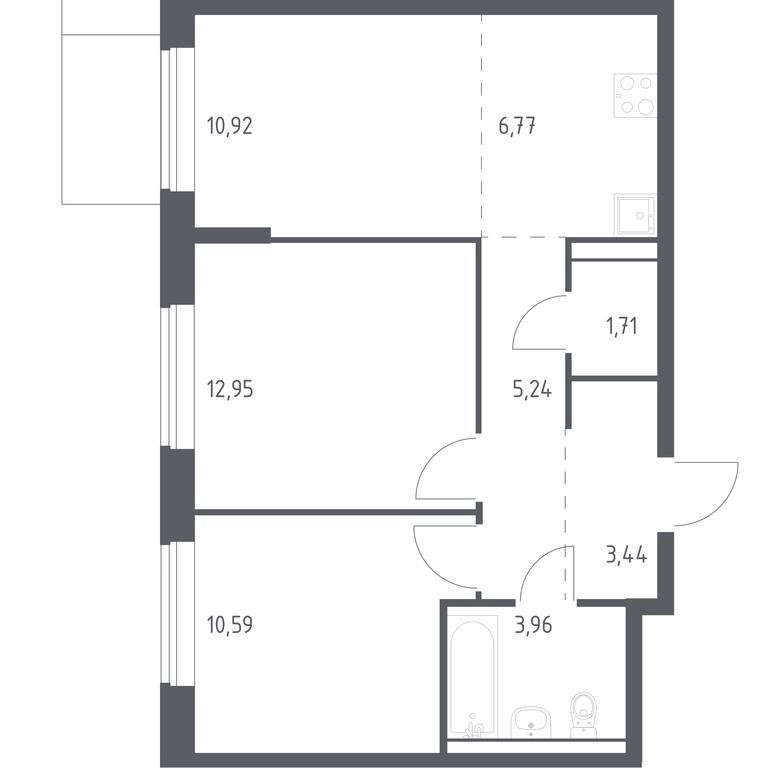 1-BD Apartment Sale, 55.58 sq. m. at Prigorod Lesnoe, Molodyozhny bulvar, 6, derevnya Misaylovo, Leninskiy City District, Moscow Region, Russia #1 1-BD Apartment Sale, 55.58 sq. m. at Prigorod Lesnoe, Molodyozhny bulvar, 6, derevnya Misaylovo, Leninskiy City District, Moscow Region, Russia #1