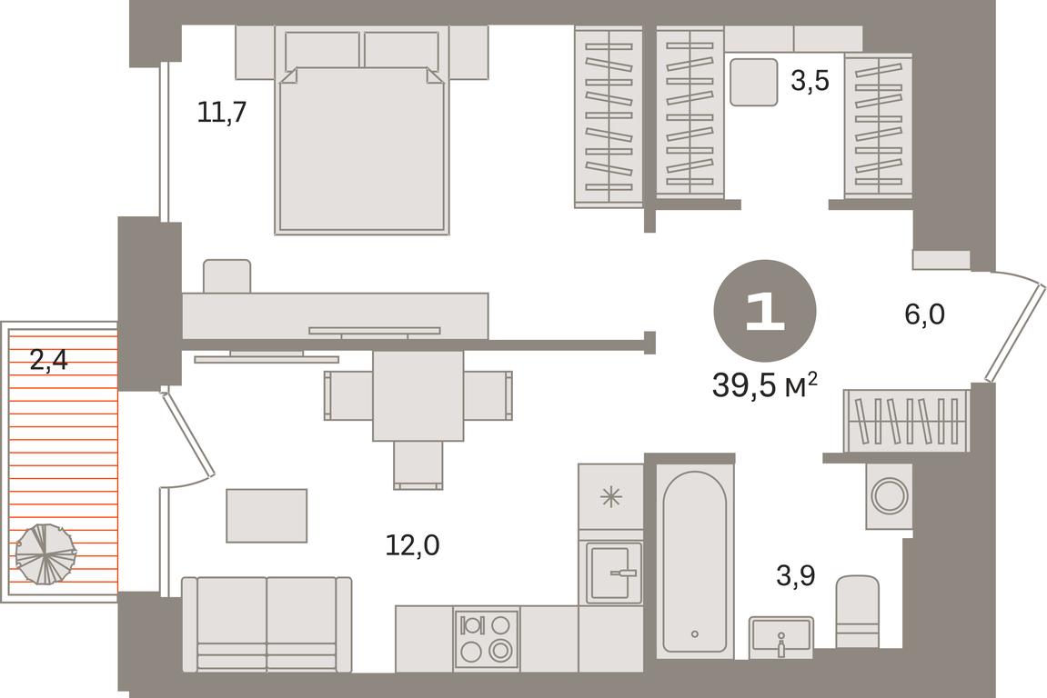 1-BD Apartment Sale, 39.5 sq. m. at Kvartal Gercena, zhiloy kompleks Kvartal Gertsena, Moscow, Russia #1 1-BD Apartment Sale, 39.5 sq. m. at Kvartal Gercena, zhiloy kompleks Kvartal Gertsena, Moscow, Russia #1