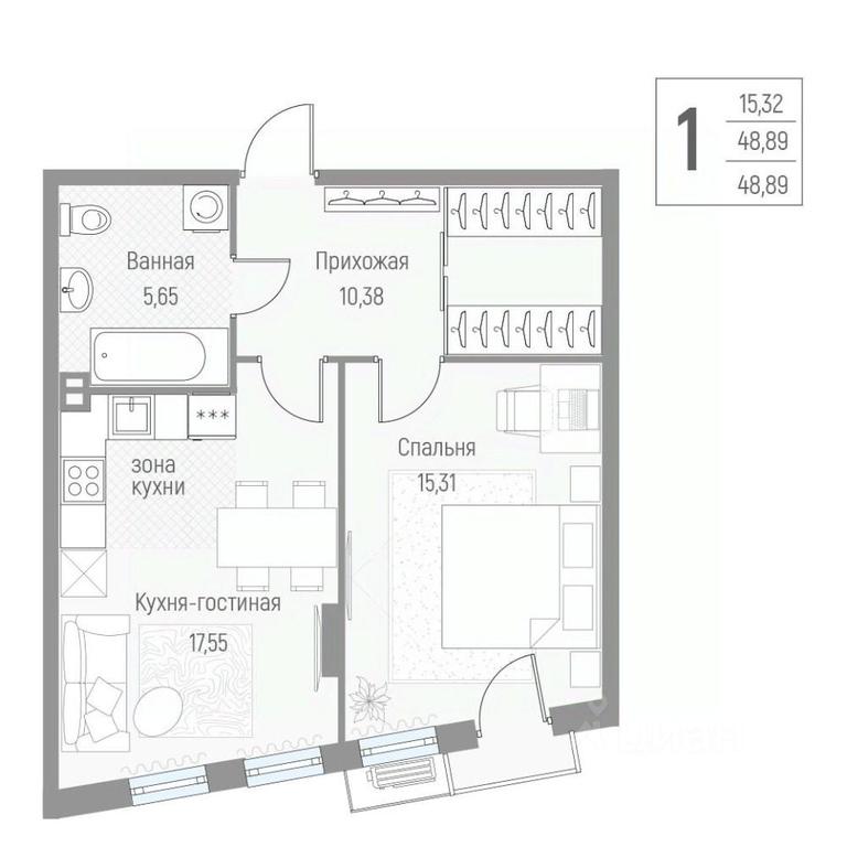 1-BD Apartment Sale, 49.5 sq. m. at Elyon, zhiloy kompleks Elyon, derevnya Kryukovo, Odintsovskiy Urban District, Moscow Region, Russia #1 1-BD Apartment Sale, 49.5 sq. m. at Elyon, zhiloy kompleks Elyon, derevnya Kryukovo, Odintsovskiy Urban District, Moscow Region, Russia #1