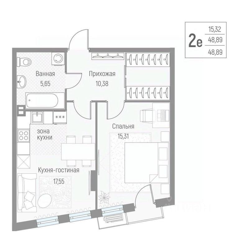 1-BD Apartment Sale, 49.5 sq. m. at Elyon, zhiloy kompleks Elyon, derevnya Kryukovo, Odintsovskiy Urban District, Moscow Region, Russia #2 1-BD Apartment Sale, 49.5 sq. m. at Elyon, zhiloy kompleks Elyon, derevnya Kryukovo, Odintsovskiy Urban District, Moscow Region, Russia #2