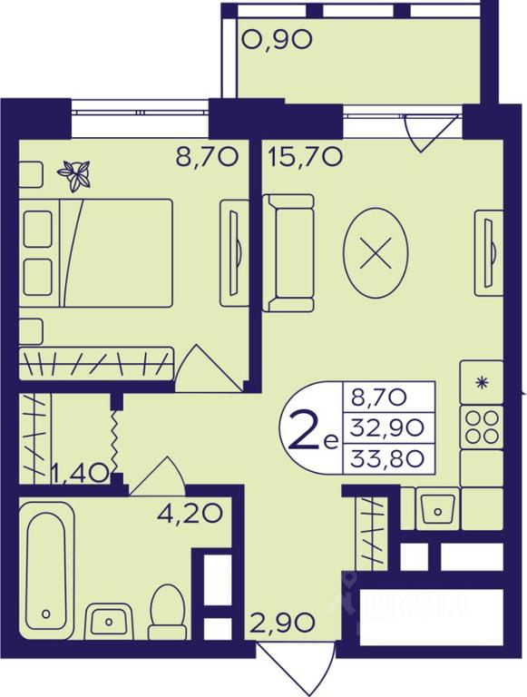 Продажа 1-комн. квартиры, 33,8 м² в ЖК «Героев», проспект Героев, микрорайон Железнодорожный, Балашиха, Московская область, Россия #1 Продажа 1-комн. квартиры, 33,8 м² в ЖК «Героев», проспект Героев, микрорайон Железнодорожный, Балашиха, Московская область, Россия #1