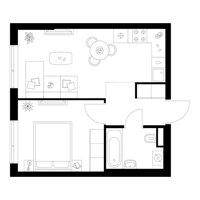 1-BD Apartment Sale, 35.1 sq. m. at Buninskaja naberezhnaja, ZhK Buninskaya Naberezhnaya, Moscow, Russia #1 1-BD Apartment Sale, 35.1 sq. m. at Buninskaja naberezhnaja, ZhK Buninskaya Naberezhnaya, Moscow, Russia #1