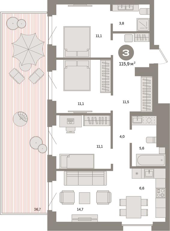 3-BD Apartment Sale, 115.9 sq. m. at Kvartal Metronom, Tagilskaya Street, Moscow, Russia #1 3-BD Apartment Sale, 115.9 sq. m. at Kvartal Metronom, Tagilskaya Street, Moscow, Russia #1