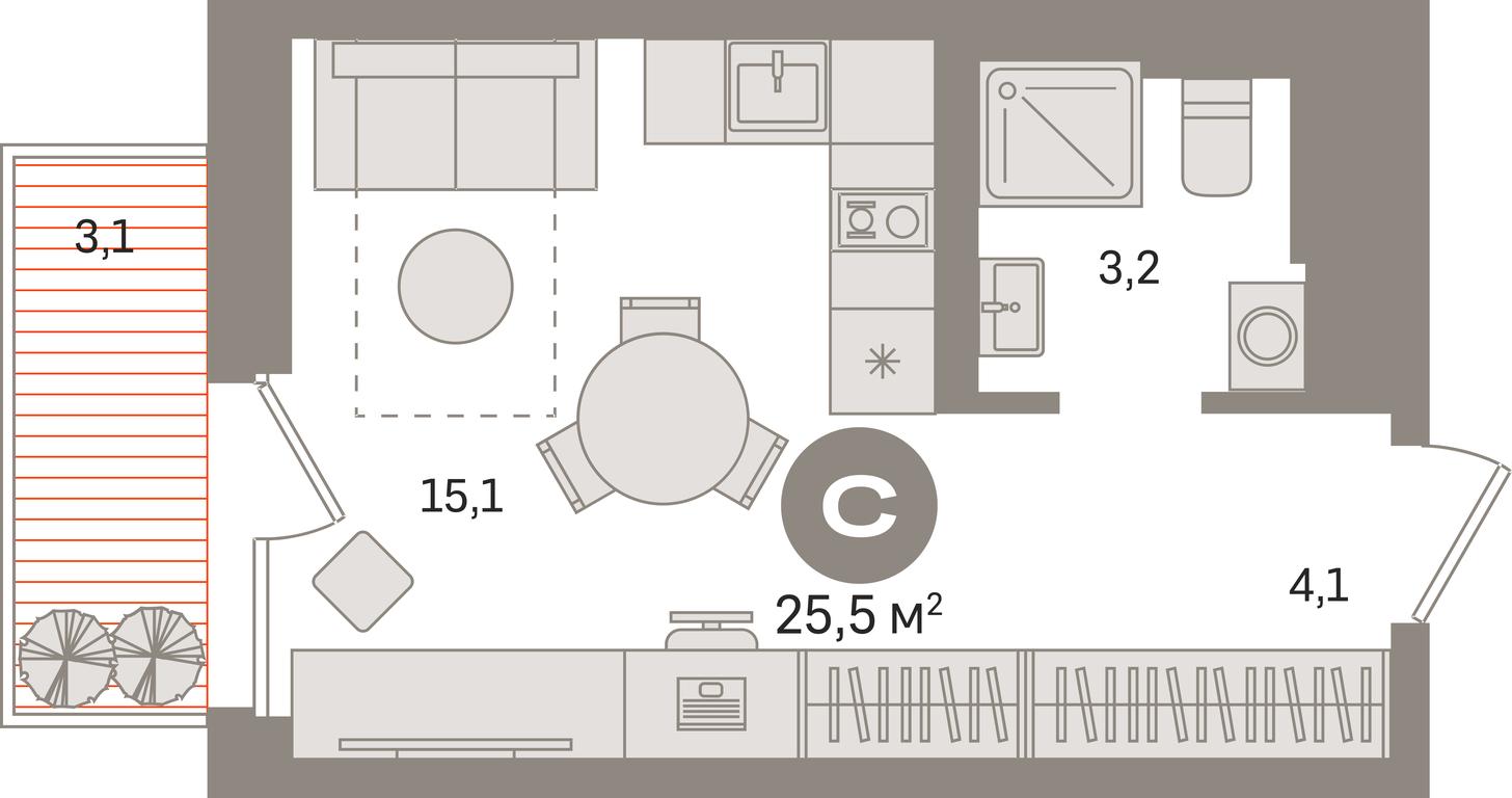 Apartment Sale, 25.5平方米 at Kvartal Gercena, zhiloy kompleks Kvartal Gertsena, Moscow, Russia #1 Apartment Sale, 25.5平方米 at Kvartal Gercena, zhiloy kompleks Kvartal Gertsena, Moscow, Russia #1