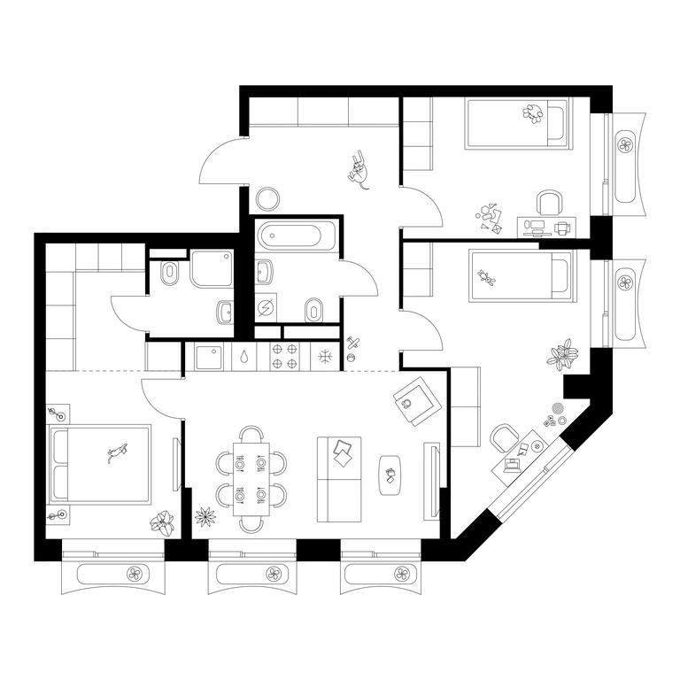 3-BD Apartment Sale, 80 sq. m. at Altufevskoe 53, Алтуфьевское шоссе, 53с11, Москва, Россия #1