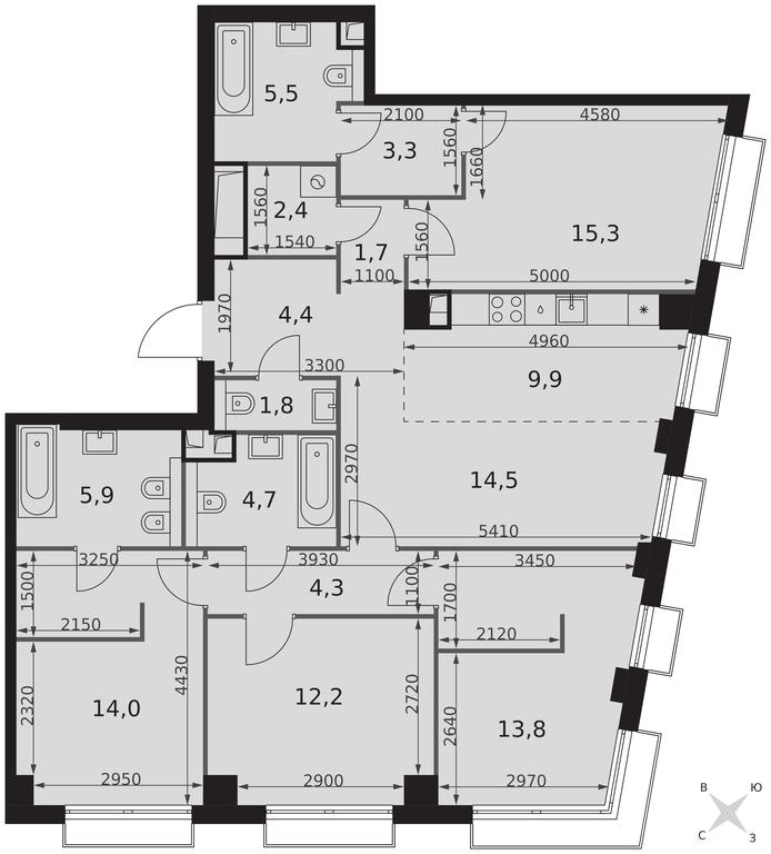 5-BD Apartment Sale, 113.7 sq. m. at Sydney City, Shenogina Street, 2, Moscow, Russia #2 5-BD Apartment Sale, 113.7 sq. m. at Sydney City, Shenogina Street, 2, Moscow, Russia #2