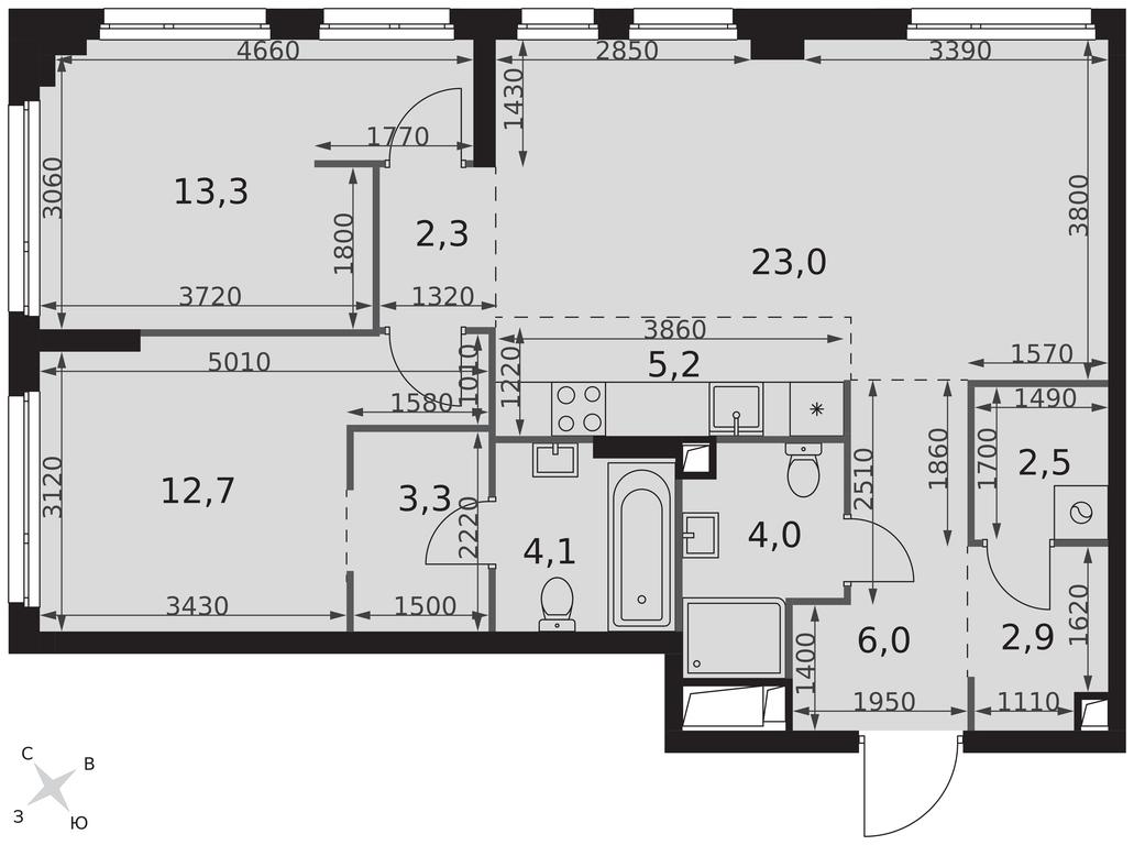 3-BD Apartment Sale, 79.3平方米 at Sydney City, Shenogina Street, 2, Moscow, Russia #2 3-BD Apartment Sale, 79.3平方米 at Sydney City, Shenogina Street, 2, Moscow, Russia #2