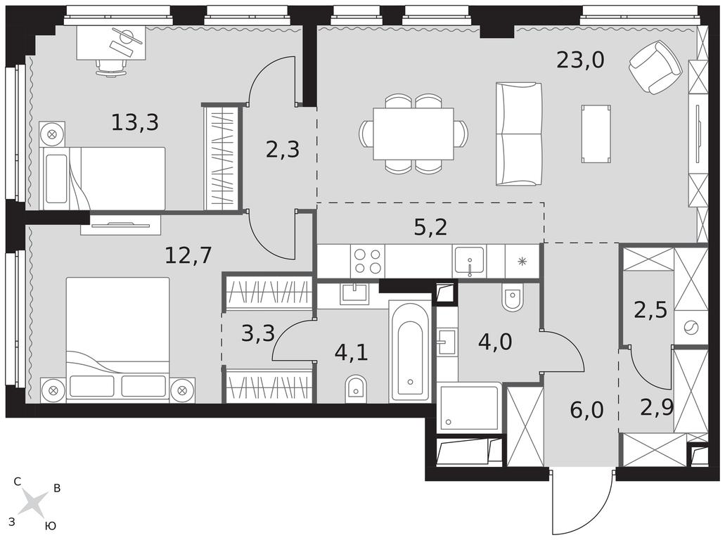 3-BD Apartment Sale, 79.3平方米 at Sydney City, Shenogina Street, 2, Moscow, Russia #1 3-BD Apartment Sale, 79.3平方米 at Sydney City, Shenogina Street, 2, Moscow, Russia #1