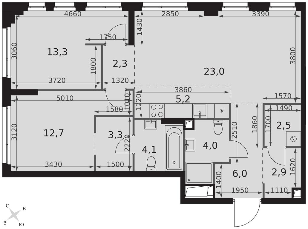 3-BD Apartment Sale, 79.3平方米 at Sydney City, Shenogina Street, 2, Moscow, Russia #2 3-BD Apartment Sale, 79.3平方米 at Sydney City, Shenogina Street, 2, Moscow, Russia #2