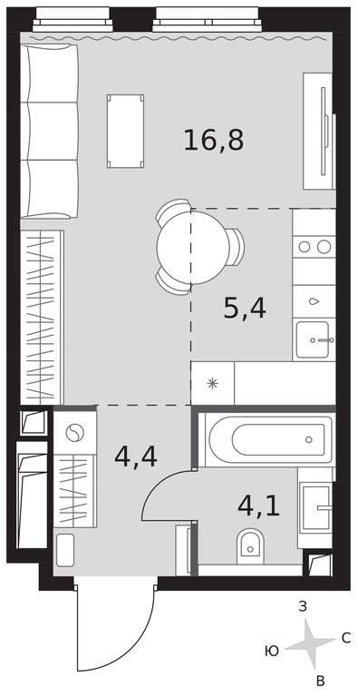 Apartment Sale, 30.7平方米 at Sydney City, Shenogina Street, 2, Moscow, Russia #1 Apartment Sale, 30.7平方米 at Sydney City, Shenogina Street, 2, Moscow, Russia #1