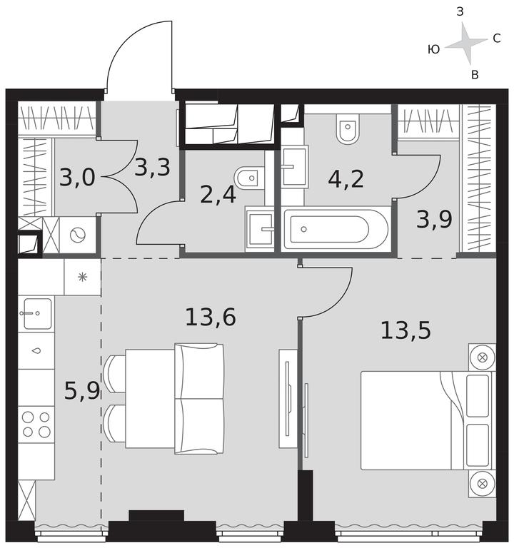 2-BD Apartment Sale, 49.8 sq. m. at Sydney City, Shenogina Street, 2, Moscow, Russia #1 2-BD Apartment Sale, 49.8 sq. m. at Sydney City, Shenogina Street, 2, Moscow, Russia #1