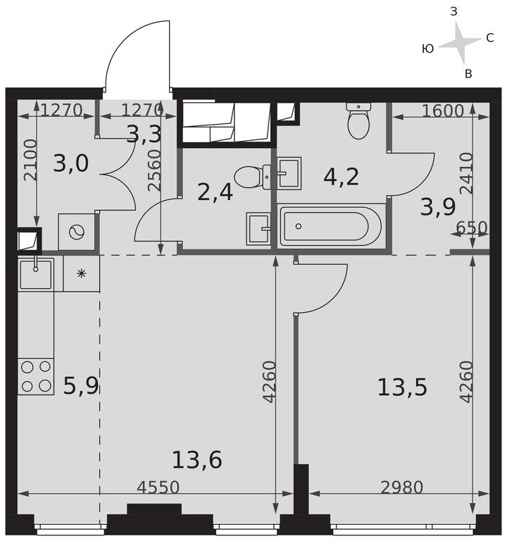 2-BD Apartment Sale, 49.8 sq. m. at Sydney City, Shenogina Street, 2, Moscow, Russia #2 2-BD Apartment Sale, 49.8 sq. m. at Sydney City, Shenogina Street, 2, Moscow, Russia #2