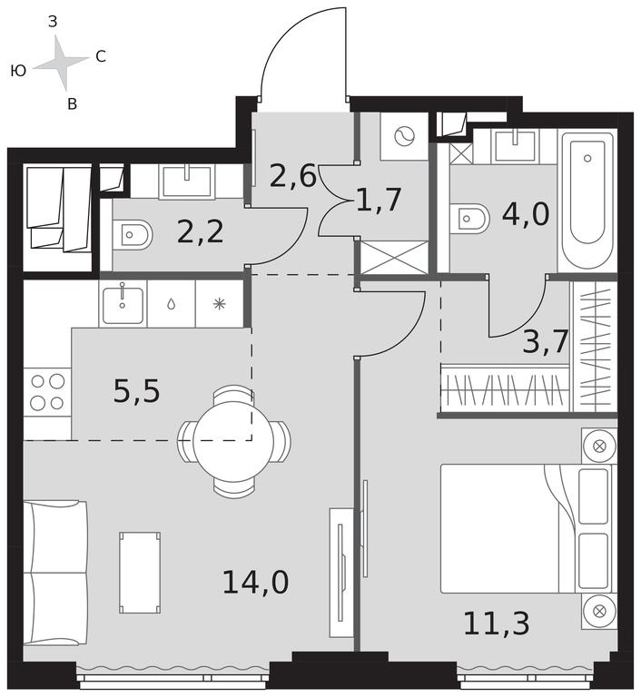 2-BD Apartment Sale, 45平方米 at Sydney City, Shenogina Street, 2, Moscow, Russia #1 2-BD Apartment Sale, 45平方米 at Sydney City, Shenogina Street, 2, Moscow, Russia #1