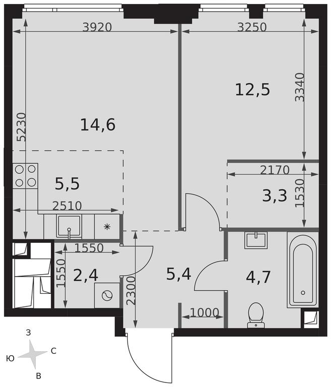 2-BD Apartment Sale, 48.4平方米 at Sydney City, Shenogina Street, 2, Moscow, Russia #2 2-BD Apartment Sale, 48.4平方米 at Sydney City, Shenogina Street, 2, Moscow, Russia #2