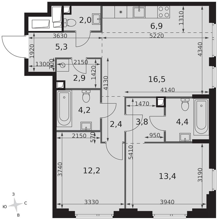 3-BD Apartment Sale, 74平方米 at Sydney City, Shenogina Street, 2, Moscow, Russia #2 3-BD Apartment Sale, 74平方米 at Sydney City, Shenogina Street, 2, Moscow, Russia #2