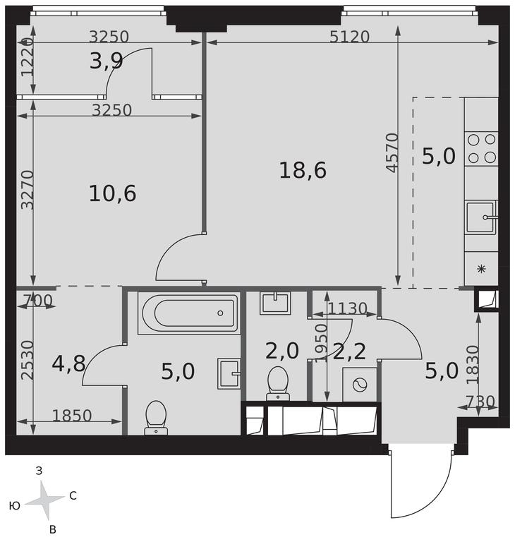 2-BD Apartment Sale, 57.1 sq. m. at Sydney City, Shenogina Street, 2, Moscow, Russia #2 2-BD Apartment Sale, 57.1 sq. m. at Sydney City, Shenogina Street, 2, Moscow, Russia #2