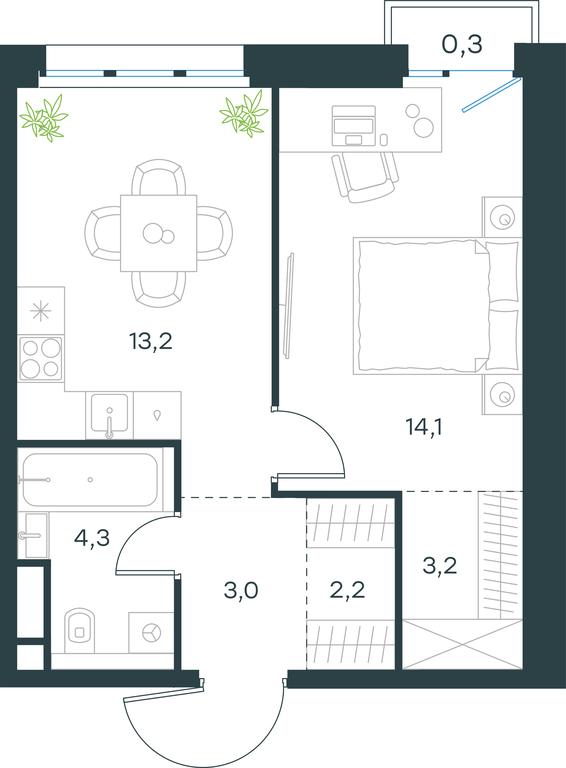 Apartment Sale, 40.3 sq. m. at Level Seligerskaya, Ilmenskiy Drive, 12, Moscow, Russia #1 Apartment Sale, 40.3 sq. m. at Level Seligerskaya, Ilmenskiy Drive, 12, Moscow, Russia #1