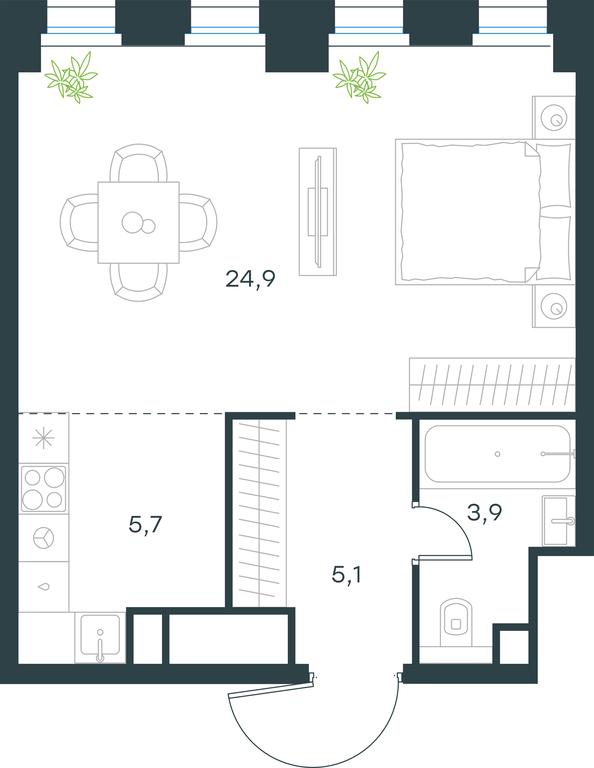 Apartment Sale, 39.6 sq. m. at Level Seligerskaya, Ilmenskiy Drive, 12, Moscow, Russia #1