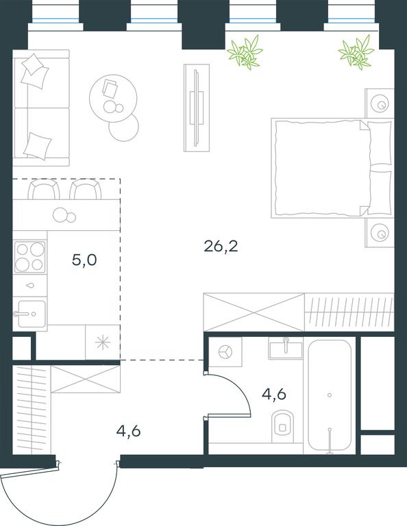Apartment Sale, 40.4 sq. m. at Level Seligerskaya, Ilmenskiy Drive, 12, Moscow, Russia #1