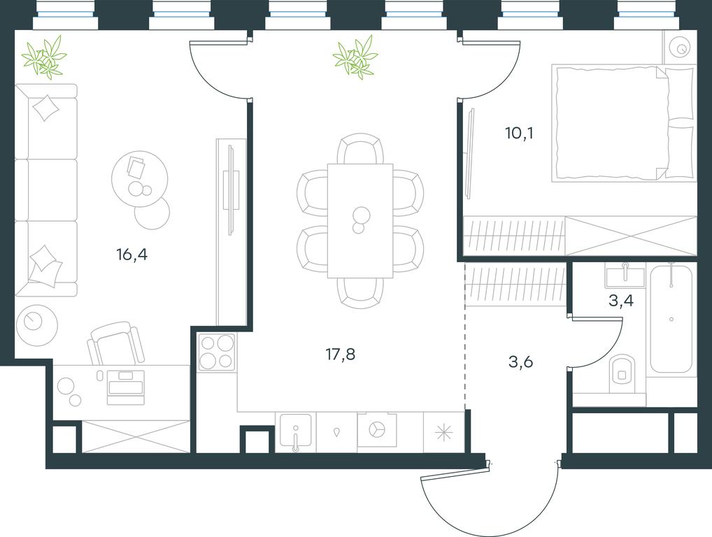 1-BD Apartment Sale, 51.7 sq. m. at Level Seligerskaya, Ilmenskiy Drive, 12, Moscow, Russia #1 1-BD Apartment Sale, 51.7 sq. m. at Level Seligerskaya, Ilmenskiy Drive, 12, Moscow, Russia #1