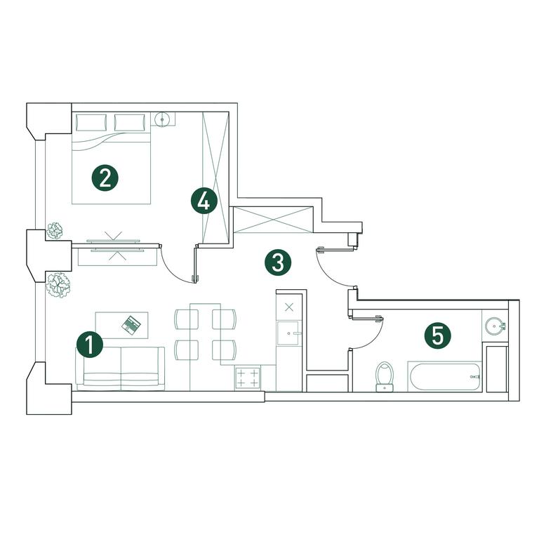 1-BD Apartment Sale, 41.7 sq. m. at Very, Botanicheskaya Street, 29, Moscow, Russia #2 1-BD Apartment Sale, 41.7 sq. m. at Very, Botanicheskaya Street, 29, Moscow, Russia #2