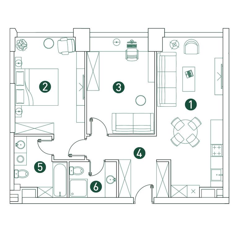 2-BD Apartment Sale, 76.1 sq. m. at Very, Botanicheskaya Street, 29, Moscow, Russia #2