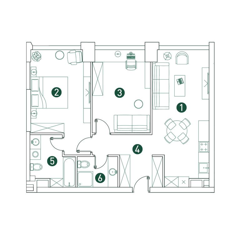 2-BD Apartment Sale, 76.1 sq. m. at Very, Botanicheskaya Street, 29, Moscow, Russia #1