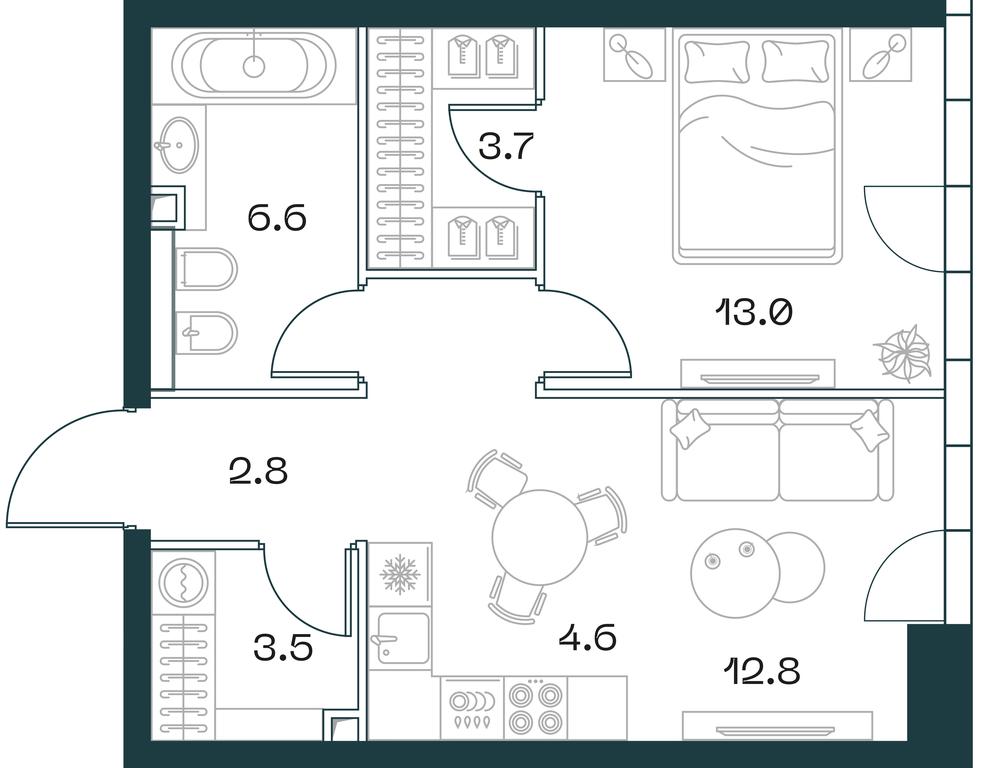 1-BD Apartment Sale, 48.8 sq. m. at SHIFT, 2nd Donskoy Drive, 10, Moscow, Russia #1 1-BD Apartment Sale, 48.8 sq. m. at SHIFT, 2nd Donskoy Drive, 10, Moscow, Russia #1