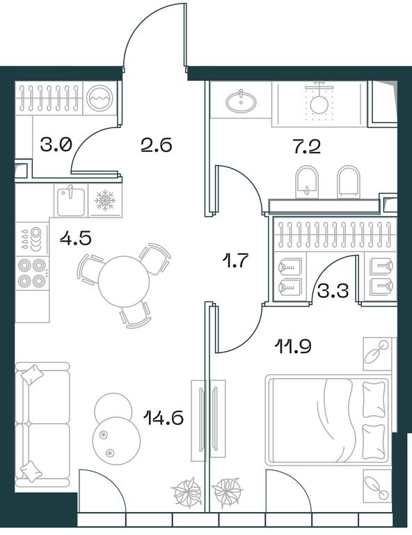 1-BD Apartment Sale, 48.8 sq. m. at SHIFT, 2nd Donskoy Drive, 10, Moscow, Russia #1 1-BD Apartment Sale, 48.8 sq. m. at SHIFT, 2nd Donskoy Drive, 10, Moscow, Russia #1
