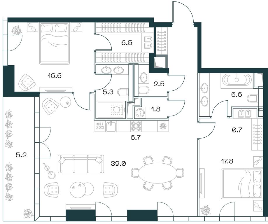 2-BD Apartment Sale, 117.4平方米 at SHIFT, 2nd Donskoy Drive, 10, Moscow, Russia #1 2-BD Apartment Sale, 117.4平方米 at SHIFT, 2nd Donskoy Drive, 10, Moscow, Russia #1