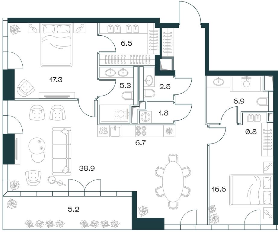 2-BD Apartment Sale, 115.7 sq. m. at SHIFT, 2nd Donskoy Drive, 10, Moscow, Russia #1 2-BD Apartment Sale, 115.7 sq. m. at SHIFT, 2nd Donskoy Drive, 10, Moscow, Russia #1