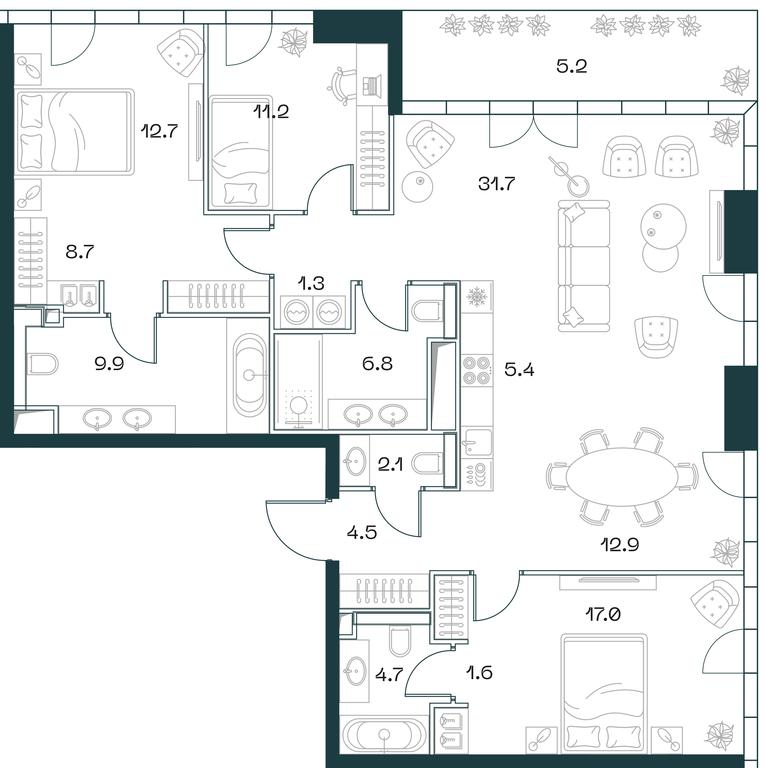 3-BD Apartment Sale, 135.7平方米 at SHIFT, 2nd Donskoy Drive, 10, Moscow, Russia #1 3-BD Apartment Sale, 135.7平方米 at SHIFT, 2nd Donskoy Drive, 10, Moscow, Russia #1