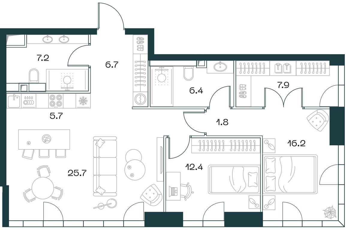 2-BD Apartment Sale, 90.4 sq. m. at SHIFT, 2nd Donskoy Drive, 10, Moscow, Russia #1 2-BD Apartment Sale, 90.4 sq. m. at SHIFT, 2nd Donskoy Drive, 10, Moscow, Russia #1