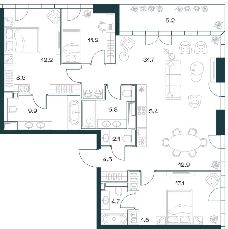 3-BD Apartment Sale, 135.2 sq. m. at SHIFT, 2nd Donskoy Drive, 10, Moscow, Russia #1 3-BD Apartment Sale, 135.2 sq. m. at SHIFT, 2nd Donskoy Drive, 10, Moscow, Russia #1