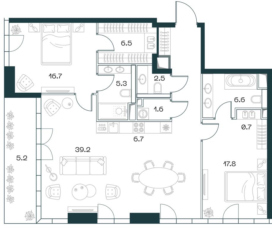 2-BD Apartment Sale, 117.8 sq. m. at SHIFT, 2nd Donskoy Drive, 10, Moscow, Russia #1 2-BD Apartment Sale, 117.8 sq. m. at SHIFT, 2nd Donskoy Drive, 10, Moscow, Russia #1