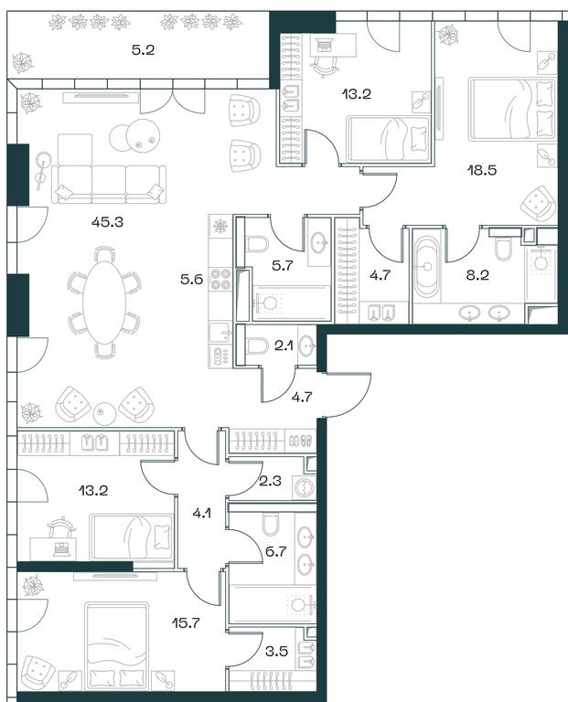 4-BD Apartment Sale, 158.7平方米 at SHIFT, 2nd Donskoy Drive, 10, Moscow, Russia #1 4-BD Apartment Sale, 158.7平方米 at SHIFT, 2nd Donskoy Drive, 10, Moscow, Russia #1