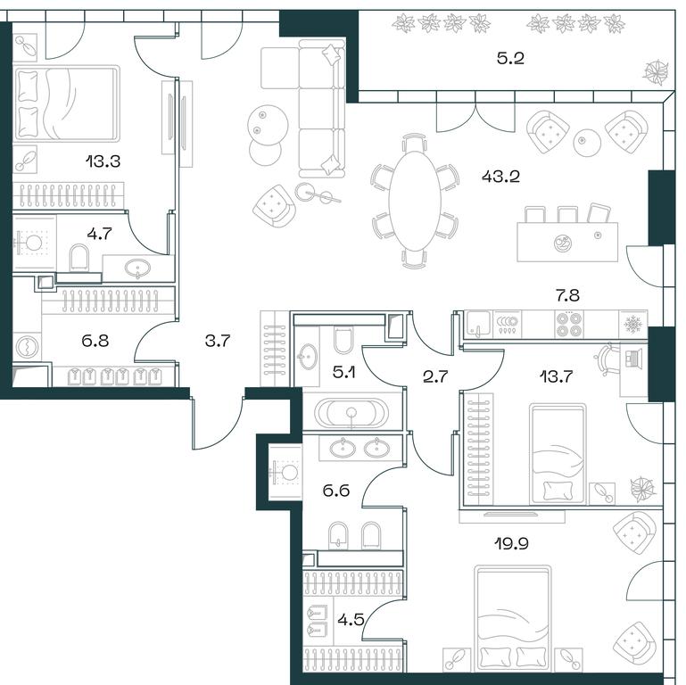 3-BD Apartment Sale, 137.2平方米 at SHIFT, 2nd Donskoy Drive, 10, Moscow, Russia #1 3-BD Apartment Sale, 137.2平方米 at SHIFT, 2nd Donskoy Drive, 10, Moscow, Russia #1