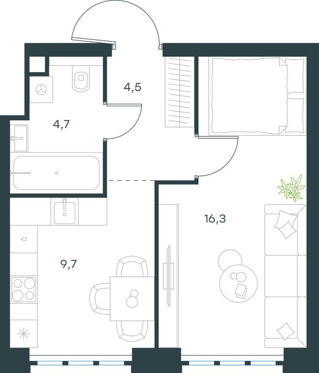 Apartment Sale, 35.2 sq. m. at Level Yzhnoportovaya, Yuzhnoportovaya Street, 28Ас17, Moscow, Russia #1 Apartment Sale, 35.2 sq. m. at Level Yzhnoportovaya, Yuzhnoportovaya Street, 28Ас17, Moscow, Russia #1