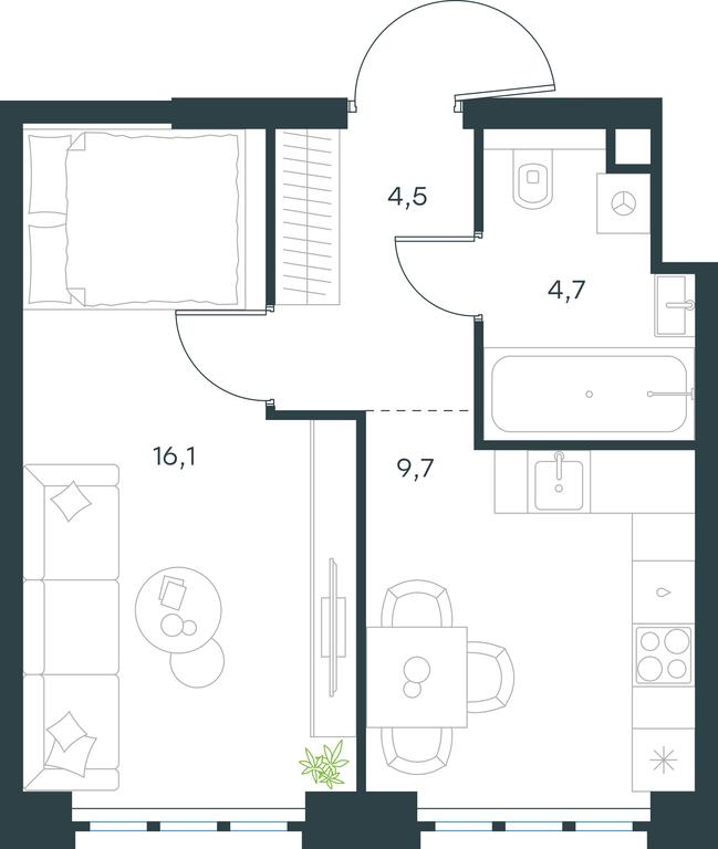 Apartment Sale, 35 sq. m. at Level Yzhnoportovaya, Yuzhnoportovaya Street, 28Ас17, Moscow, Russia #1 Apartment Sale, 35 sq. m. at Level Yzhnoportovaya, Yuzhnoportovaya Street, 28Ас17, Moscow, Russia #1