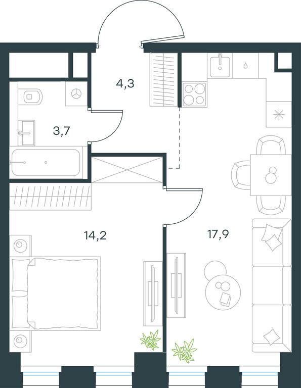 Apartment Sale, 40.1 sq. m. at Level Seligerskaya, Ilmenskiy Drive, 12, Moscow, Russia #1 Apartment Sale, 40.1 sq. m. at Level Seligerskaya, Ilmenskiy Drive, 12, Moscow, Russia #1
