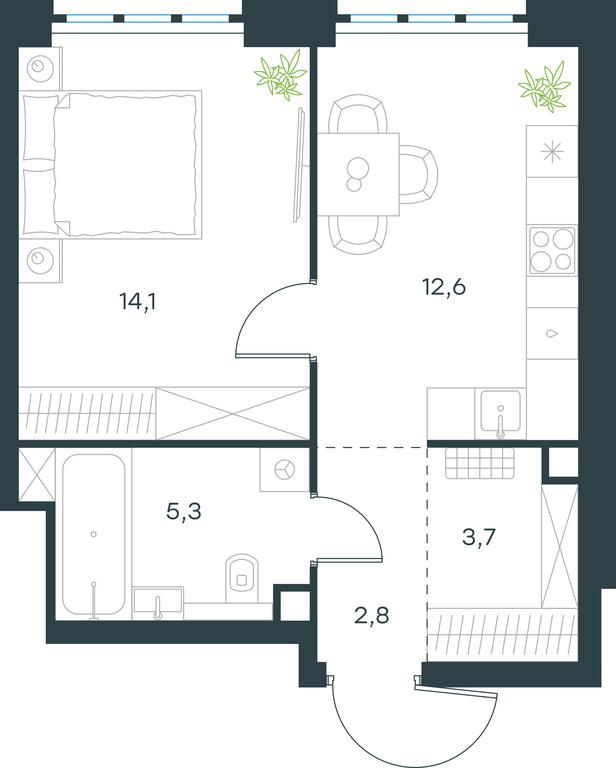 Apartment Sale, 38.5 sq. m. at Level Yzhnoportovaya, Yuzhnoportovaya Street, 28Ас17, Moscow, Russia #1 Apartment Sale, 38.5 sq. m. at Level Yzhnoportovaya, Yuzhnoportovaya Street, 28Ас17, Moscow, Russia #1