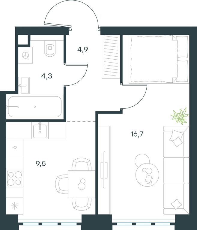 Apartment Sale, 35.4平方米 at Level Yzhnoportovaya, Yuzhnoportovaya Street, 28Ас17, Moscow, Russia #1 Apartment Sale, 35.4平方米 at Level Yzhnoportovaya, Yuzhnoportovaya Street, 28Ас17, Moscow, Russia #1