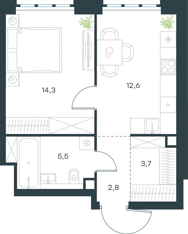Apartment Sale, 38.9 sq. m. at Level Yzhnoportovaya, Yuzhnoportovaya Street, 28Ас17, Moscow, Russia #1 Apartment Sale, 38.9 sq. m. at Level Yzhnoportovaya, Yuzhnoportovaya Street, 28Ас17, Moscow, Russia #1