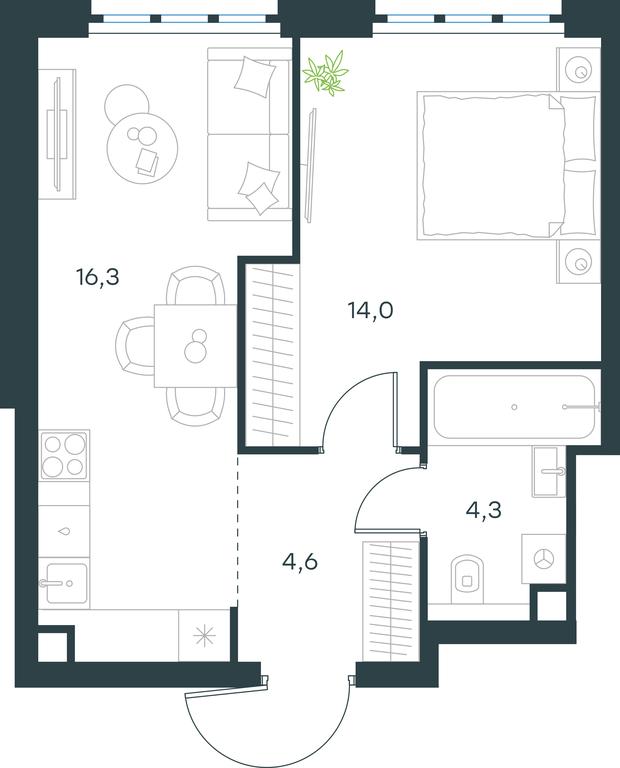 Apartment Sale, 39.2 sq. m. at Level Yzhnoportovaya, Yuzhnoportovaya Street, 28Ас17, Moscow, Russia #1 Apartment Sale, 39.2 sq. m. at Level Yzhnoportovaya, Yuzhnoportovaya Street, 28Ас17, Moscow, Russia #1