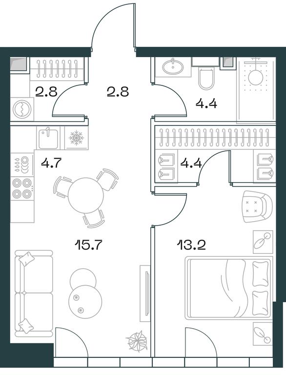 1-BD Apartment Sale, 48 sq. m. at SHIFT, 2nd Donskoy Drive, 10, Moscow, Russia #1 1-BD Apartment Sale, 48 sq. m. at SHIFT, 2nd Donskoy Drive, 10, Moscow, Russia #1