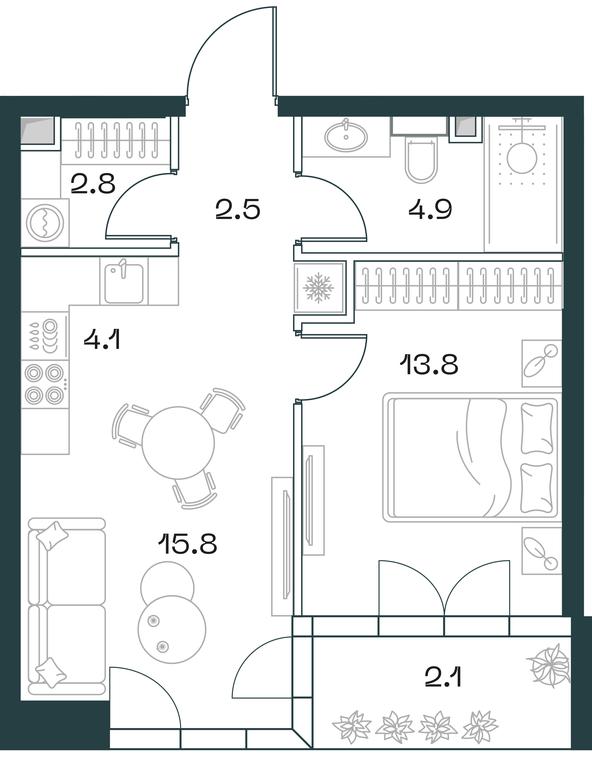 1-BD Apartment Sale, 46平方米 at SHIFT, 2nd Donskoy Drive, 10, Moscow, Russia #1 1-BD Apartment Sale, 46平方米 at SHIFT, 2nd Donskoy Drive, 10, Moscow, Russia #1