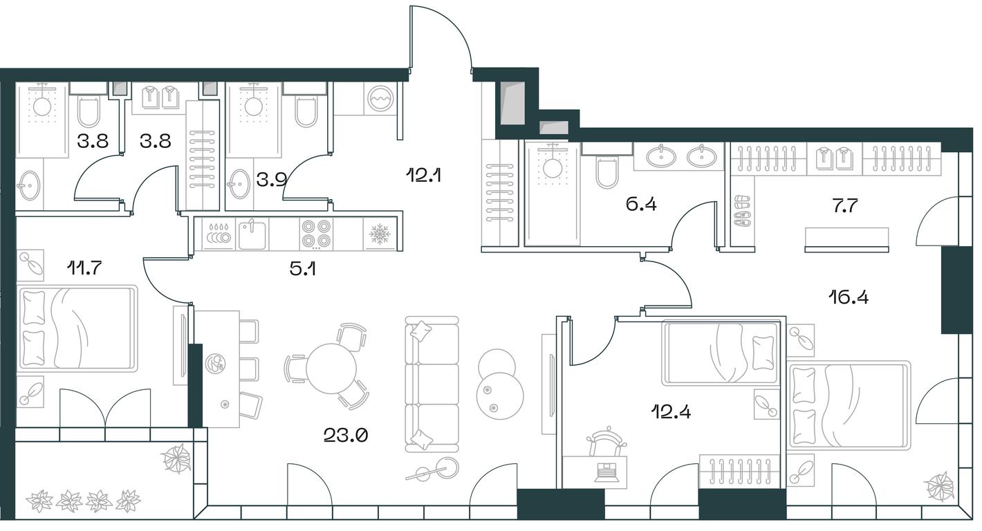 3-BD Apartment Sale, 109.6 sq. m. at SHIFT, 2nd Donskoy Drive, 10, Moscow, Russia #1 3-BD Apartment Sale, 109.6 sq. m. at SHIFT, 2nd Donskoy Drive, 10, Moscow, Russia #1