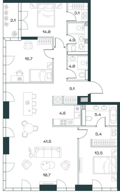3-BD Apartment Sale, 135.9平方米 at SHIFT, 2nd Donskoy Drive, 10, Moscow, Russia #1 3-BD Apartment Sale, 135.9平方米 at SHIFT, 2nd Donskoy Drive, 10, Moscow, Russia #1