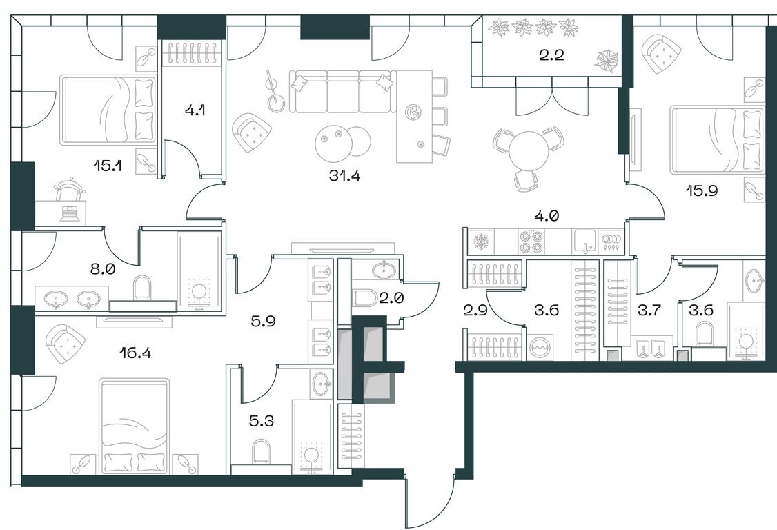 3-BD Apartment Sale, 139.2平方米 at SHIFT, 2nd Donskoy Drive, 10, Moscow, Russia #1 3-BD Apartment Sale, 139.2平方米 at SHIFT, 2nd Donskoy Drive, 10, Moscow, Russia #1